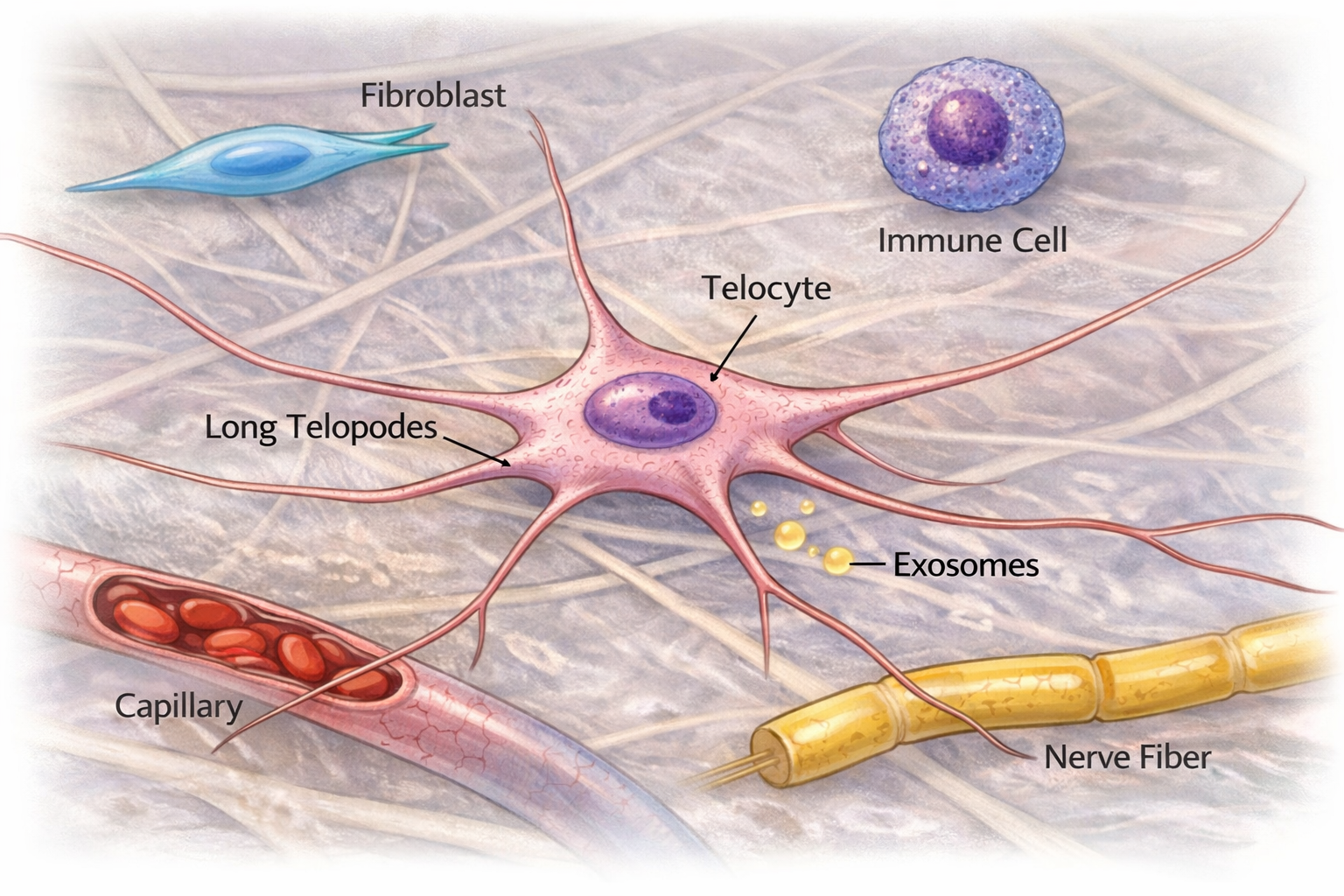 Tissue Adaptation   Telocytes: A Newly Discovered Cell Within Fascia and Connective TissueFascial Signaling: Telocytes in Connective Tissue Adaptation   